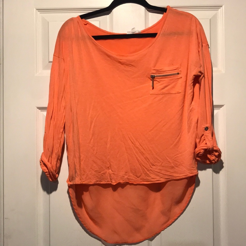 MINE blouse coral color